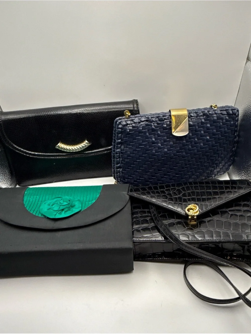 4 Vintage Women’s Handbags Purses: Artbag, PVC, Jim Thompson, Stefano Bravo